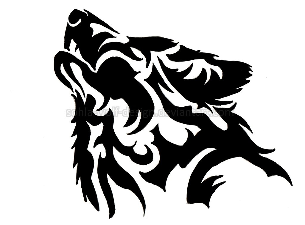 1024x757 Howling Wolf Head Tattoo Design By Sohla Wolf Design