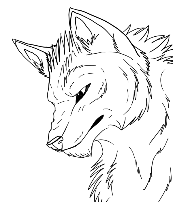 Howling Wolf Head Drawing at GetDrawings | Free download