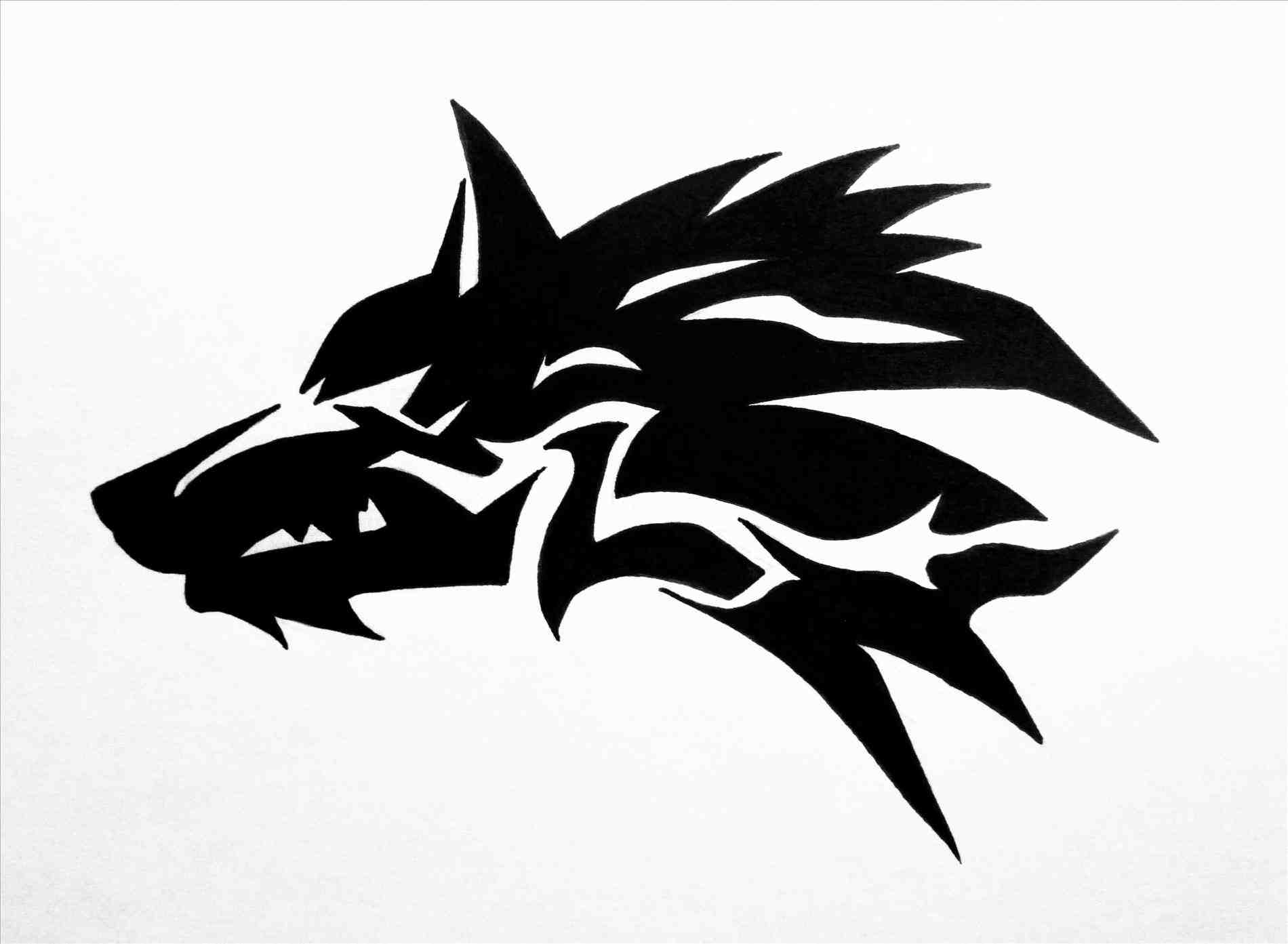 1900x1393 Pop Culture Learn Drawings Of Tribal Wolves How To Draw A Howling