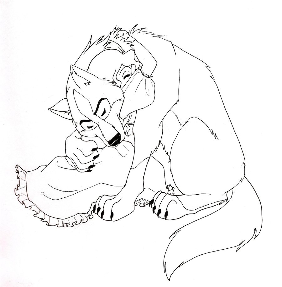 900x913 Drawn Hug Werewolf