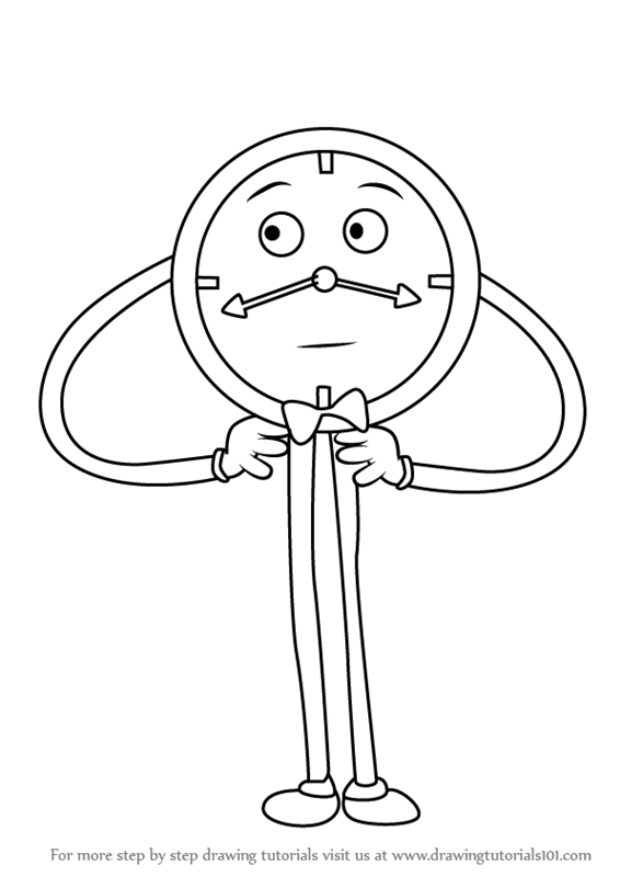 566x800 Learn How To Draw Tony The Talking Clock From Don'T Hug Me I'M
