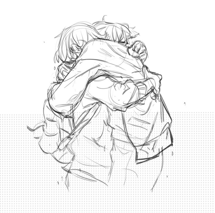 736x729 186 Best Character Pose Hugging Images