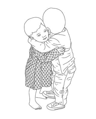 Hugging Drawing at GetDrawings | Free download