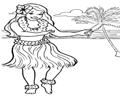 400x322 Hula Coloring Pages Print This Page Dancing