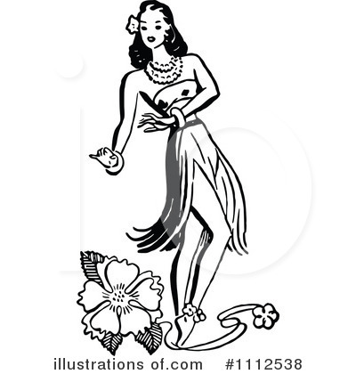 400x420 Hula Girl Clipart
