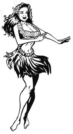 247x450 Illustration Hula Girl