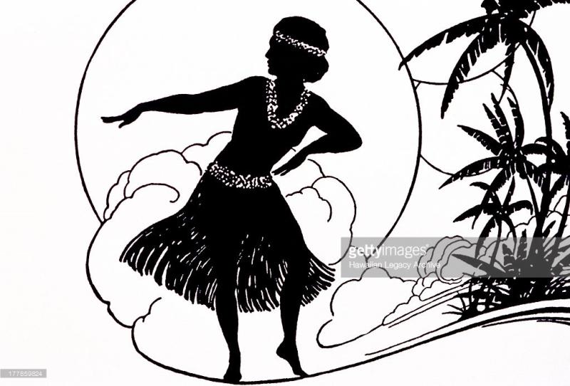 800x542 Hula Girl Silhouette Clip Art