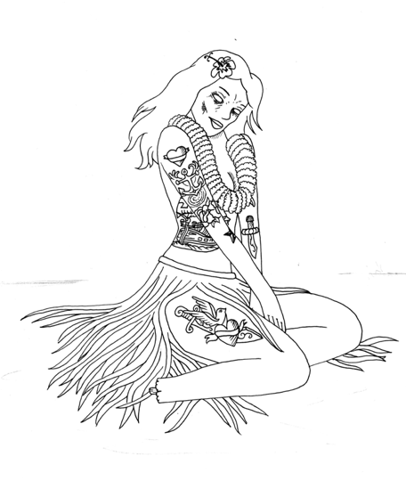456x540 Design Practice Hulahawaiin Pin Up