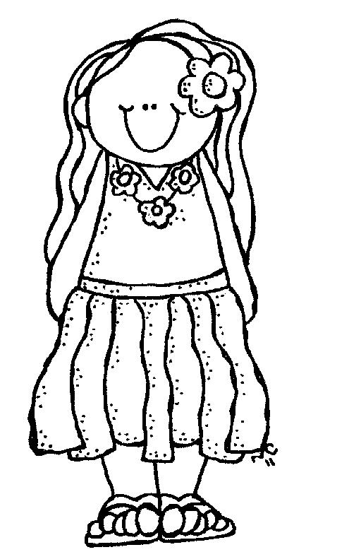 512x781 Hula Black And White Clipart