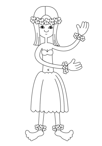 334x480 Hula Girl Coloring Page Free Printable Coloring Pages