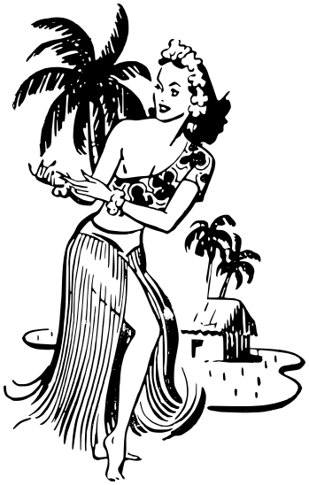 349x548 Hula Girl Hawaii