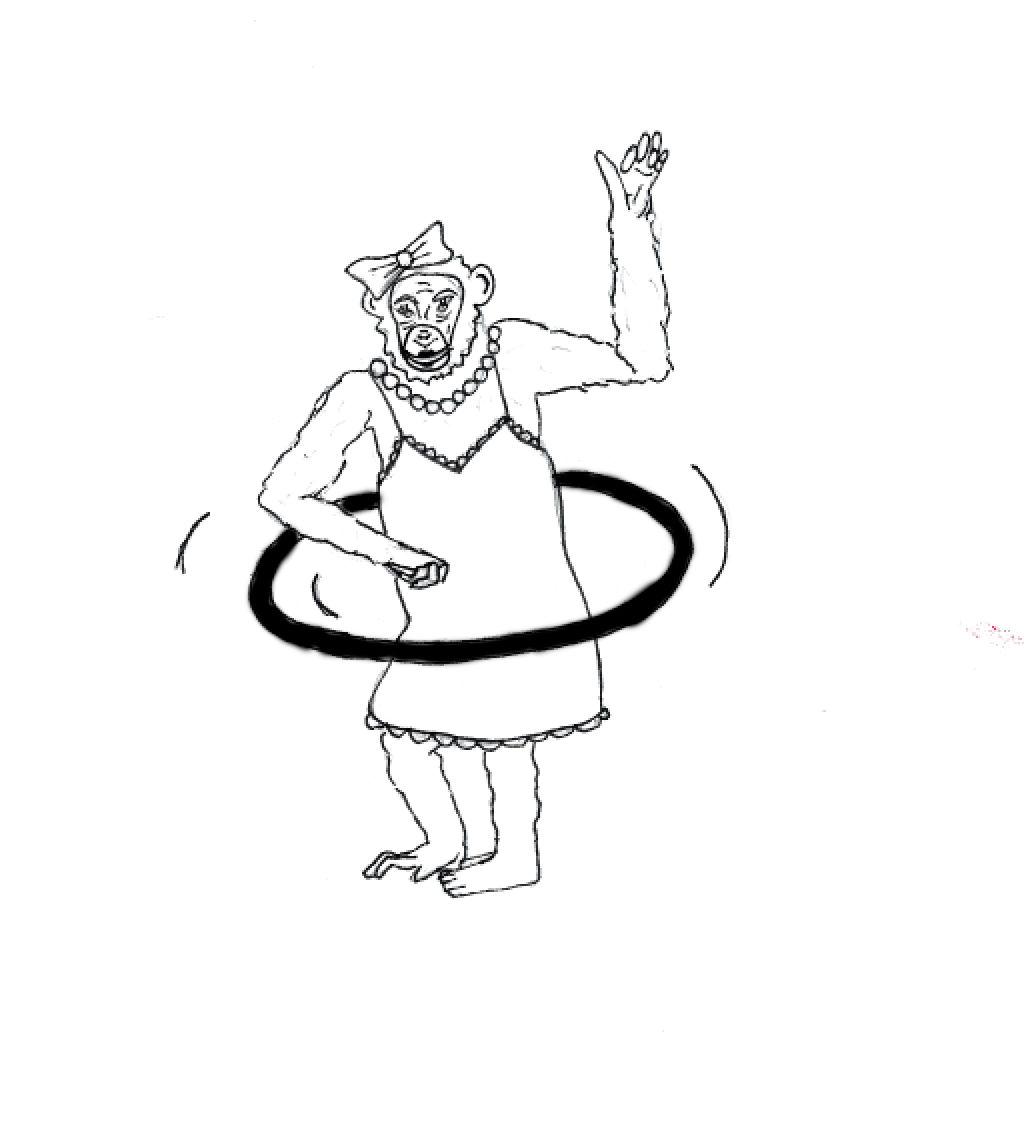 1024x1126 Monkey Hula Hoop Gif