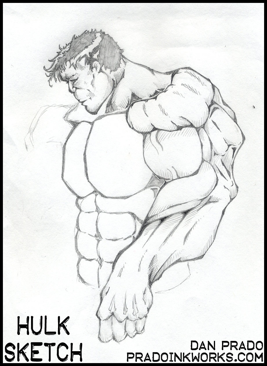920x1259 Hulk Sketch By Pradoinkworks