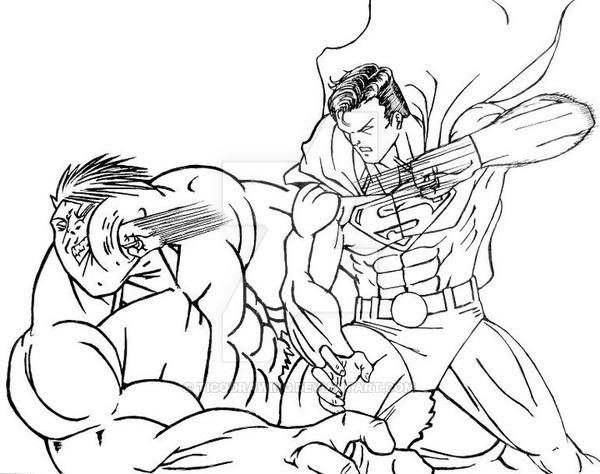 600x474 Superman Vs Hulk By Ticodrawing