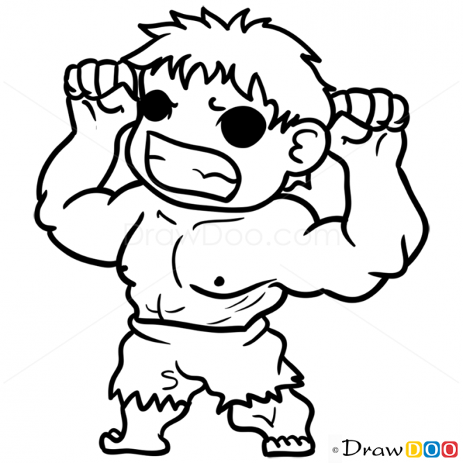 665x665 How To Draw Hulk, Chibi Drawdoo Chibi And Drawings