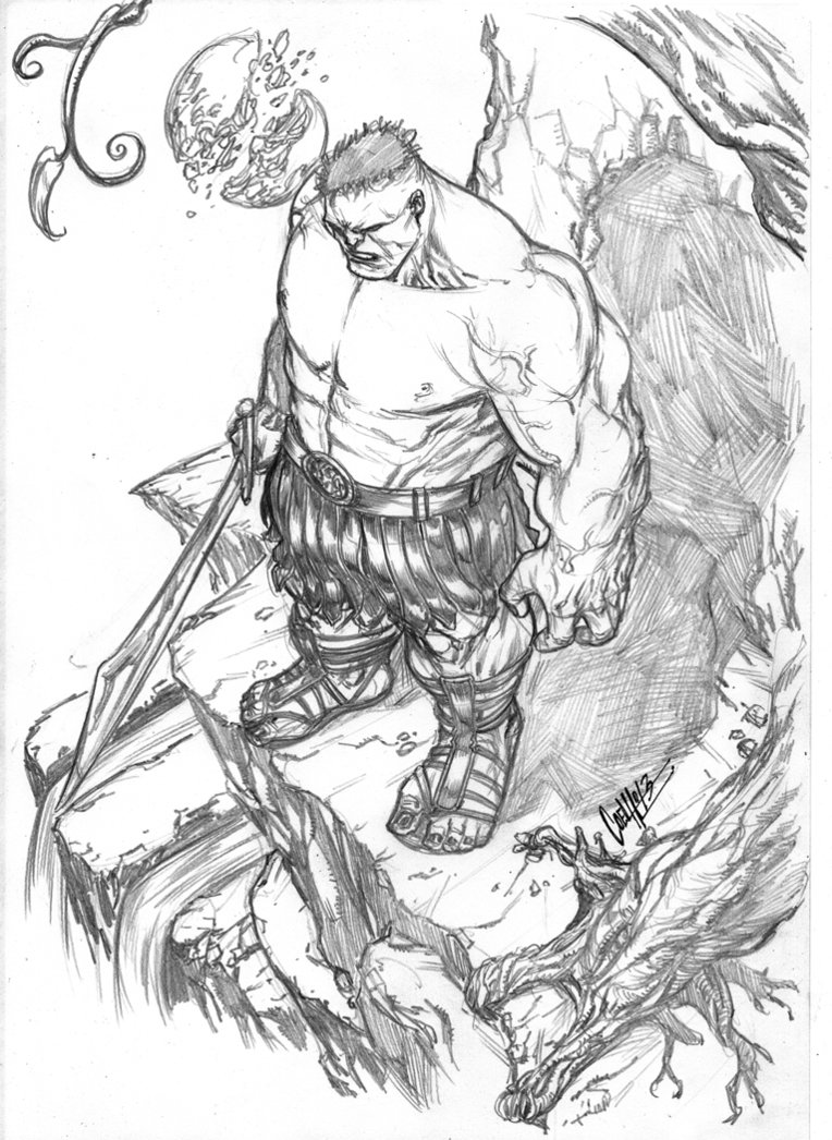 764x1046 Planet Hulk Sketch By Andrecoelhoart