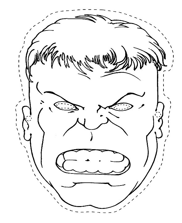 590x725 The Head Of The Hulk Coloring Page Homeroom Decor