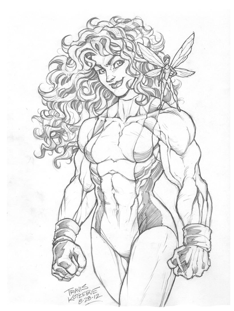 821x1094 Sketch Of The Day She Hulk And The Wasp By Skullbabyland