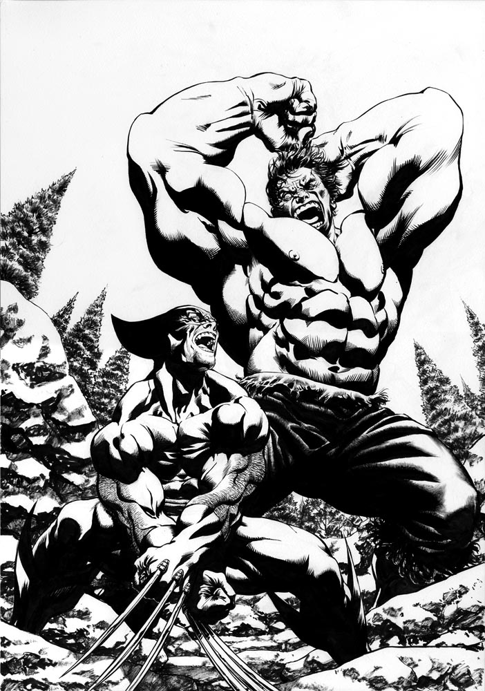 702x1000 Wolverine Vs Hulk By Davidyardin