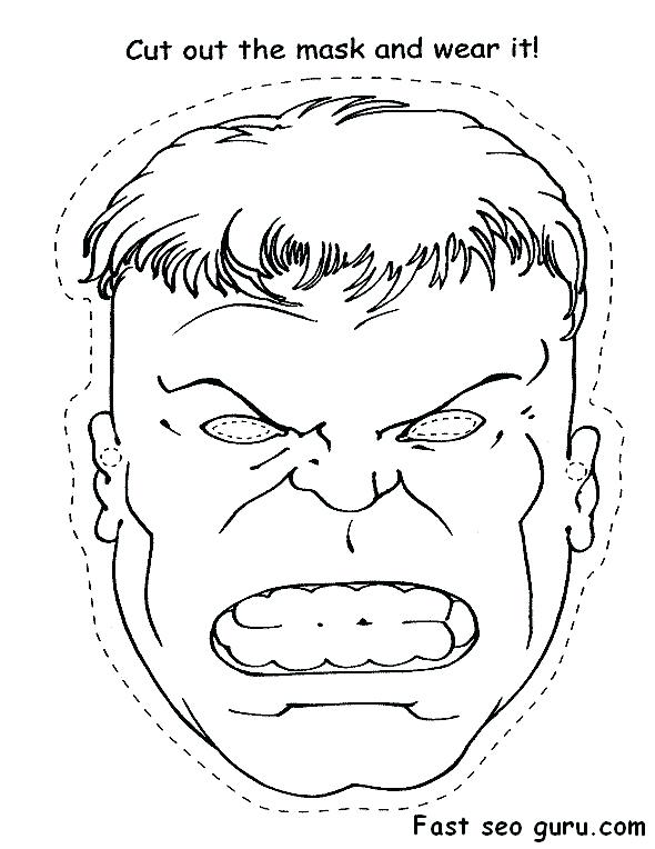 590x764 Hulk Color Pages Printable Superheroes Hulk Face Cut Out Coloring