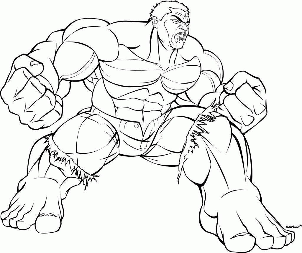 1024x859 Hulk Coloring Pages
