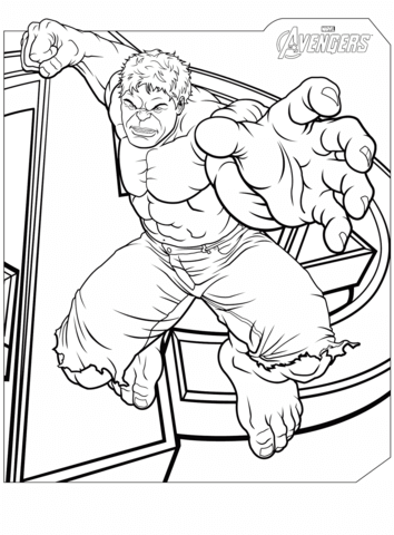 354x480 Avengers Hulk Coloring Page Free Printable Coloring Pages