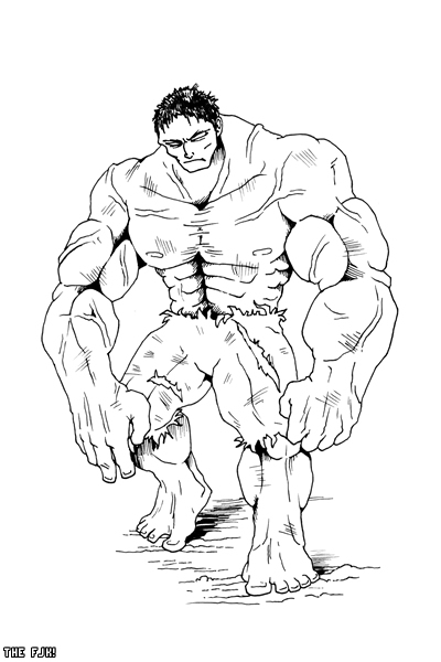 400x600 Classy Design Hulk Outline The By Thefjk On Drawing