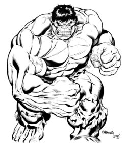247x279 Drawn Hulk Sketch