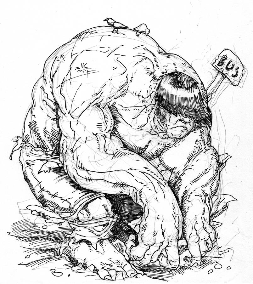 804x902 Drawn Hulk Outline