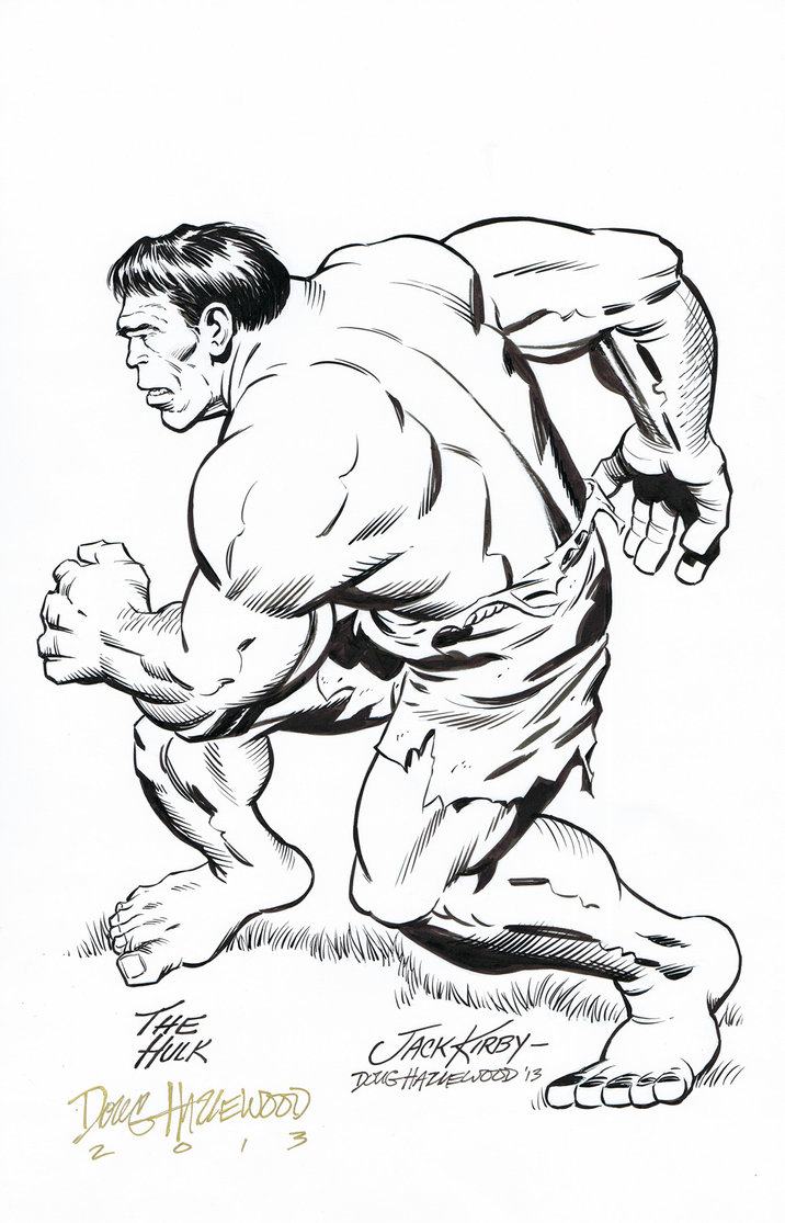 716x1115 Incredible Hulk Pin Up Jack Kirbyhazlewood By Drhazlewood