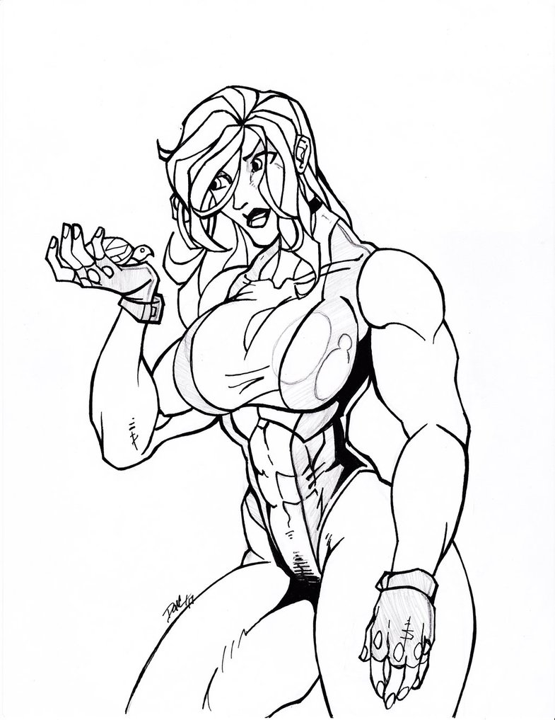 785x1017 She Hulk Inks And Pencil By Megadevianttron