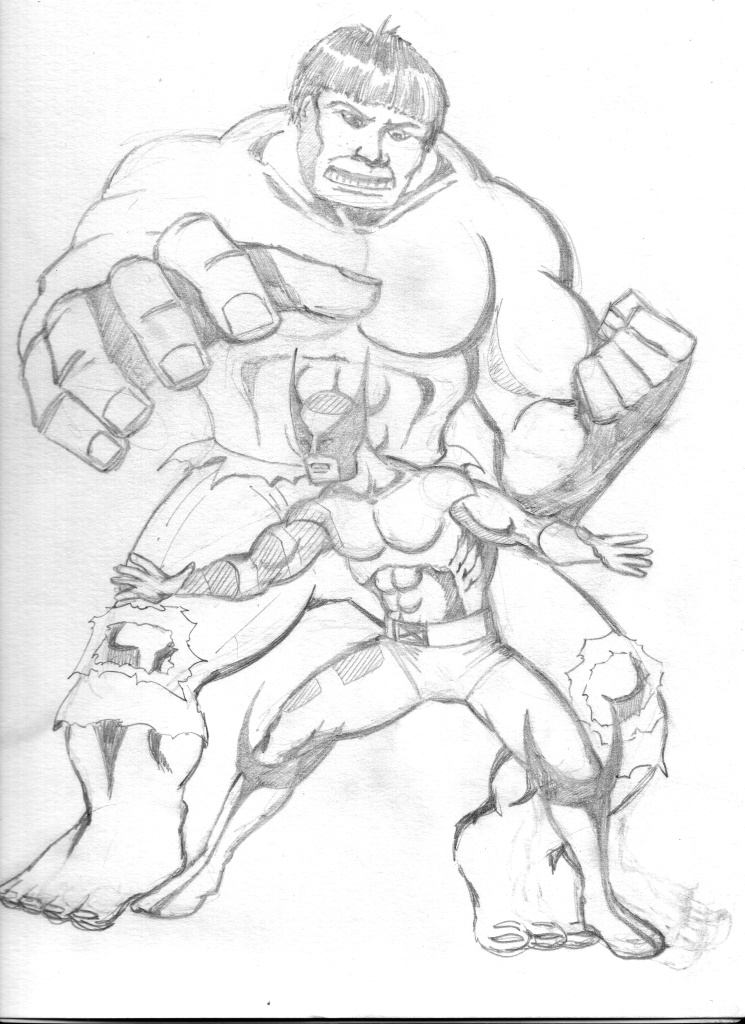 745x1024 Easy Hulk Drawings In Pencil