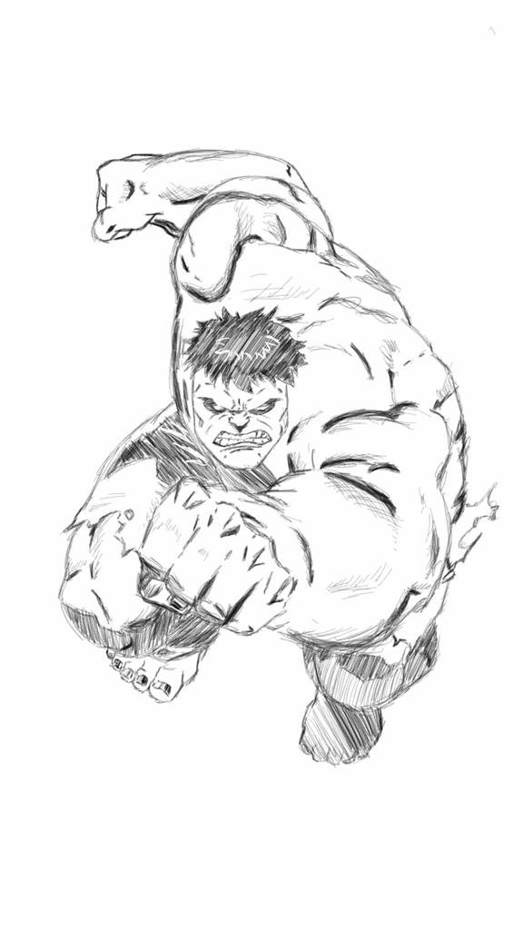 576x1024 Jamal Patterson On Twitter Quick Hulk Sketch.