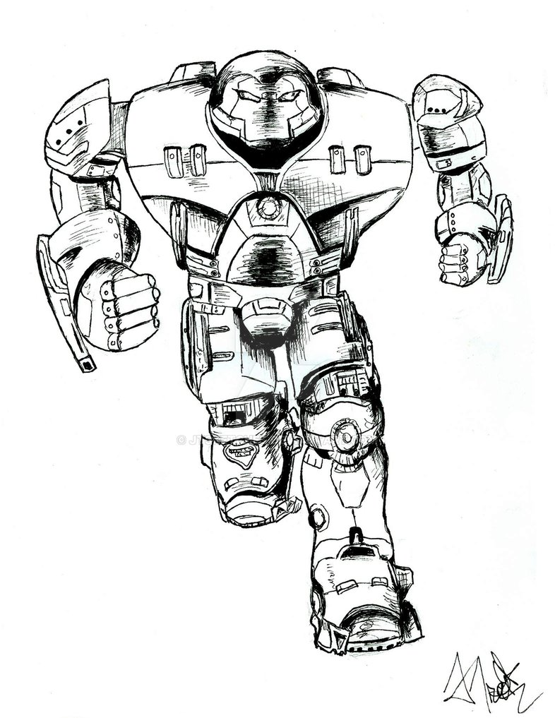 Hulkbuster Drawing at GetDrawings.com | Free for personal use