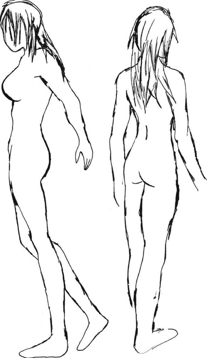 681x1173 Full Female Body Back And Side By Mailbox765