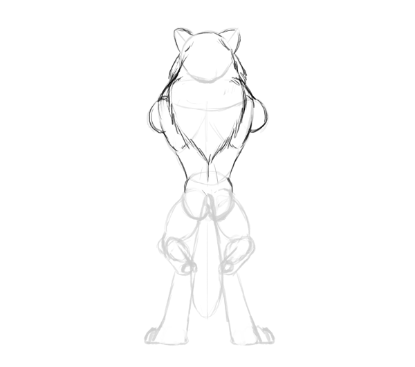 600x531 Design And Draw A Model Sheet Of A Werewolf Warrior