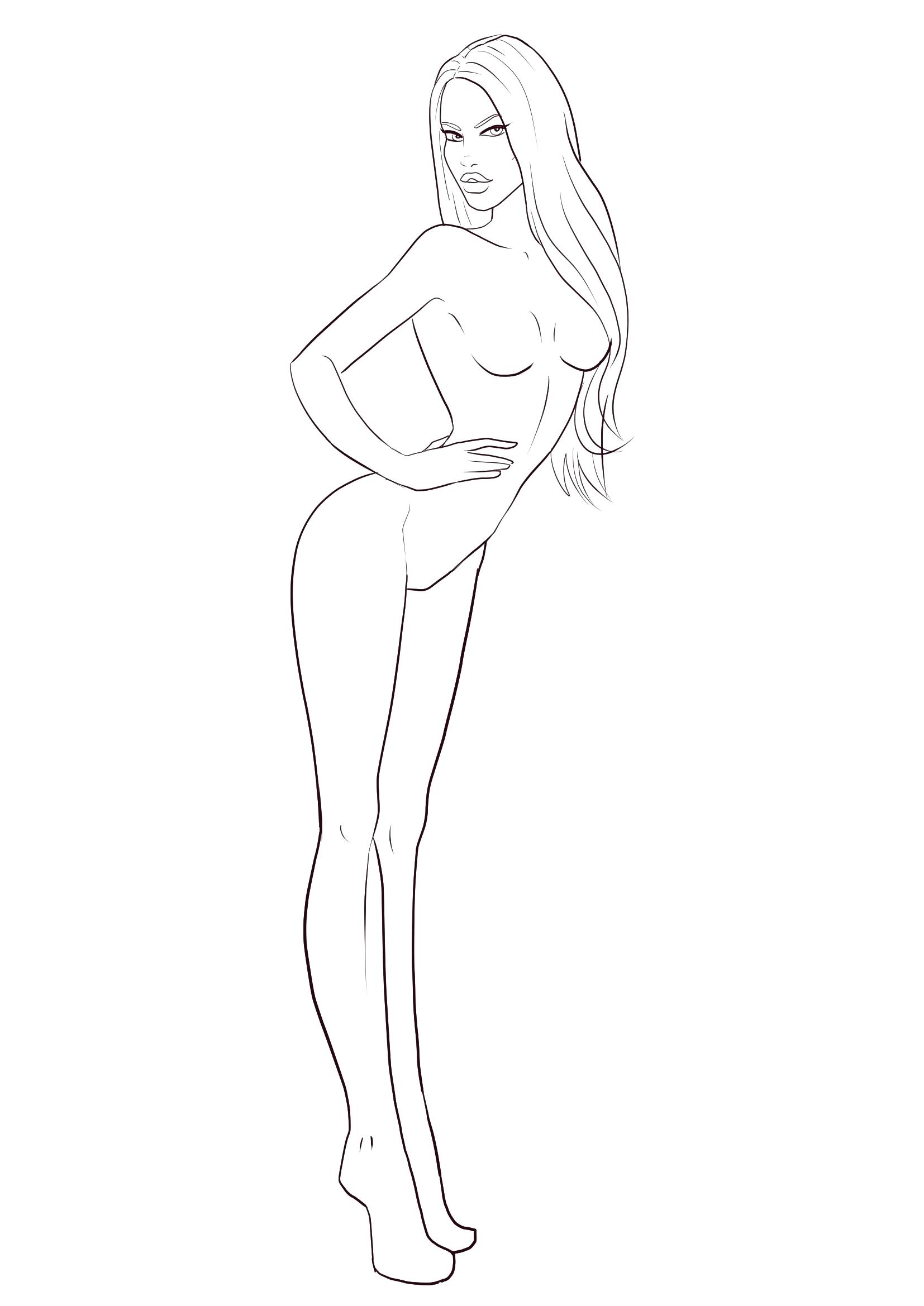 1654x2339 Fashion Design Body Template