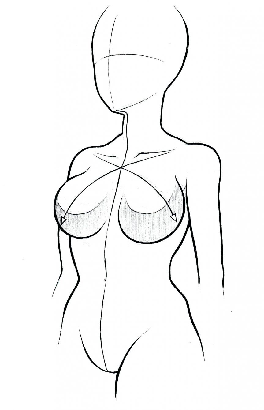 863x1339 Body Sketch Female Outline Human Fashion Front And Back Female