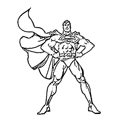 500x500 Superman Cartoon Sketch