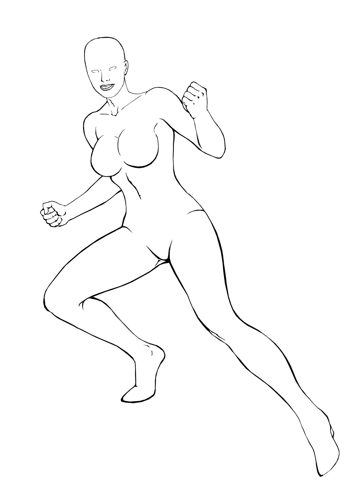 1200x1644 Human Outline Drawing Template