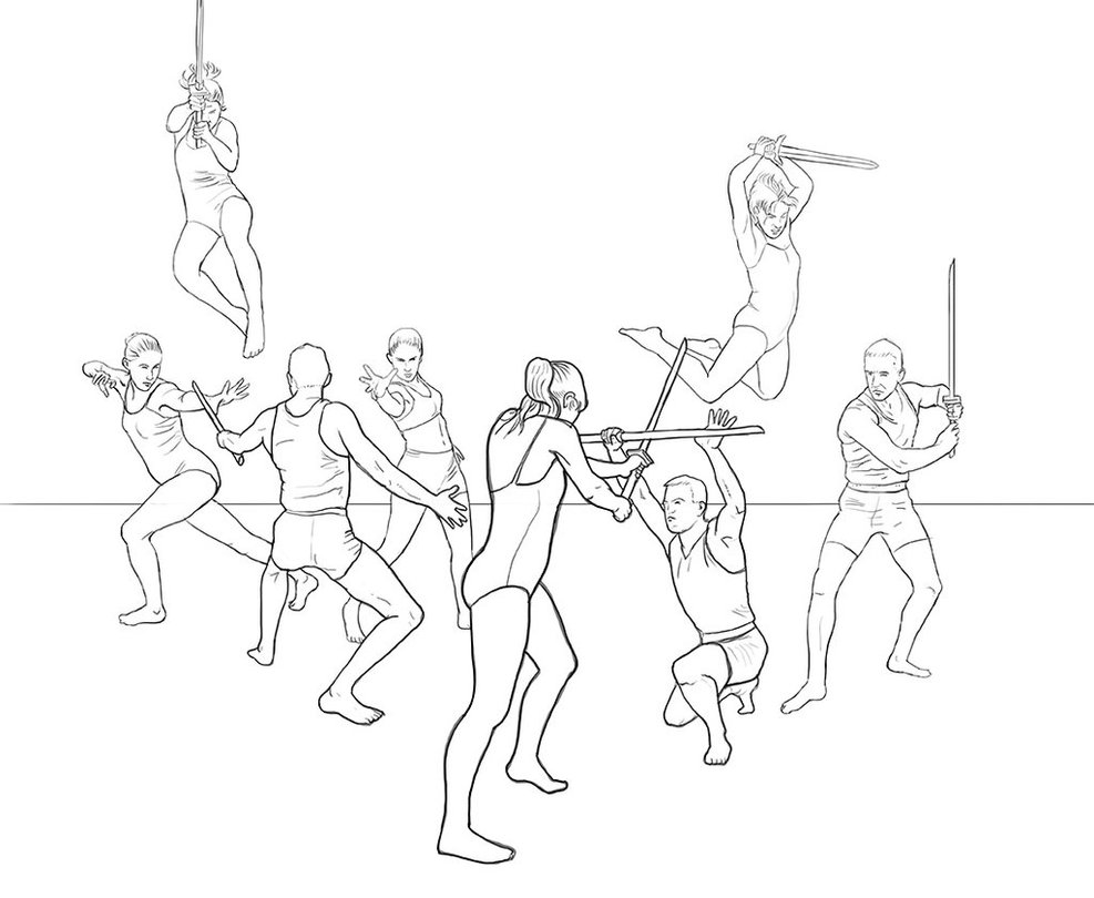 987x810 Group Pose Drawing Challenge! By Ryben Croquiase