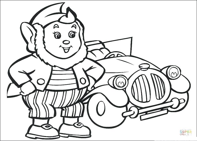 794x567 Ear Coloring Page Click The Big Ears With His New Car Coloring