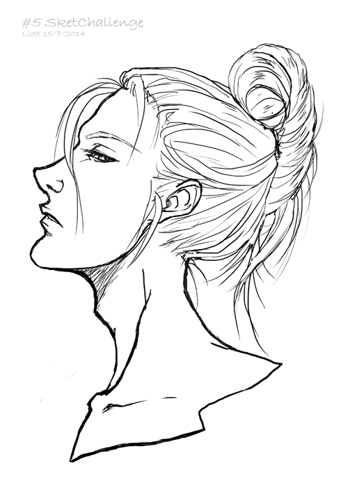 500x707 5.sketchallenge Human Face Side By Liseliott