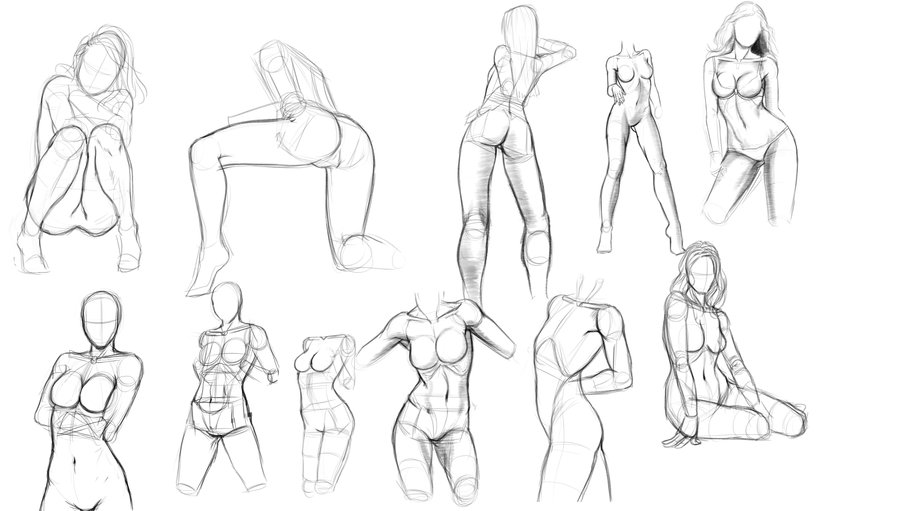 900x511 Digital Figure Sketch2 By On @