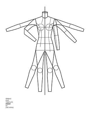 306x396 Fashion Flats Templates Female