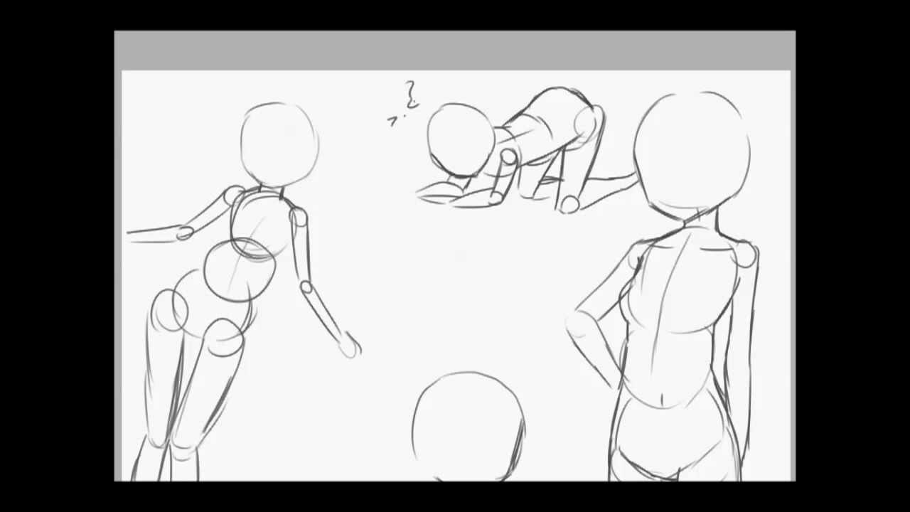 1280x720 Anatomy Poses Tutorial (Manga Style) Paint Tool Sai