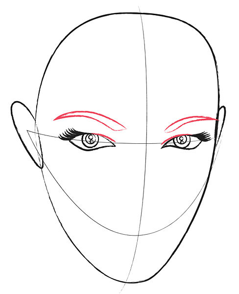 488x599 Pencil Sketches And Drawings How To Draw A Human Head