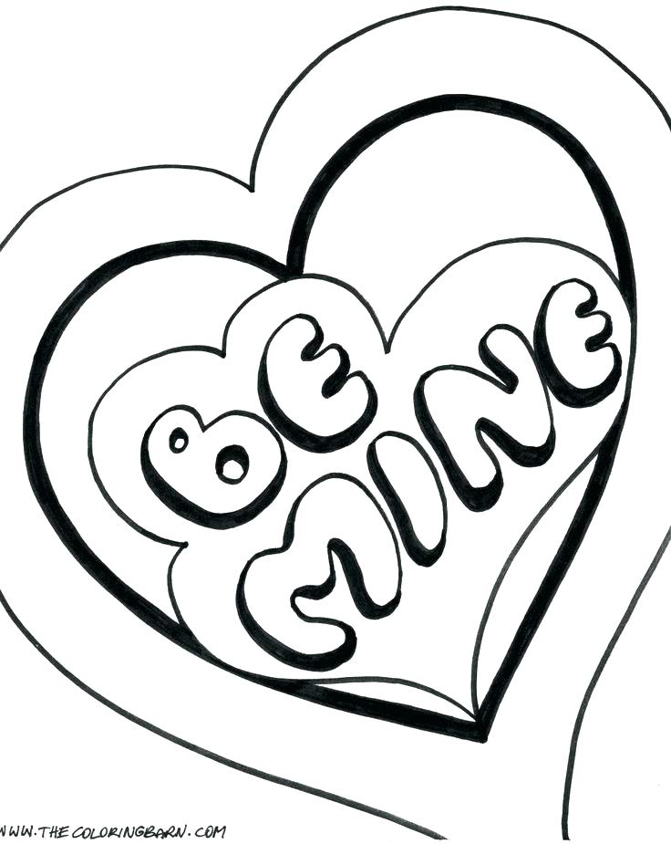 736x925 Heart Coloring Pages To Print Out Heart Shape Outline Printable