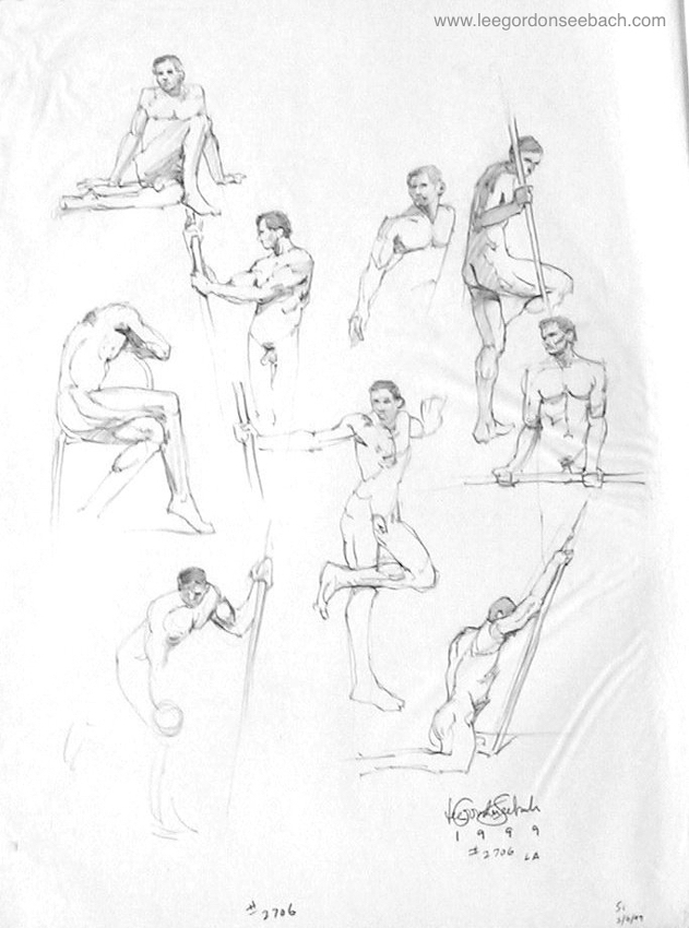 631x850 Drawing ( 2706) By Lee Gordon Seebach Charcoal Pencil ~ 24 X 18