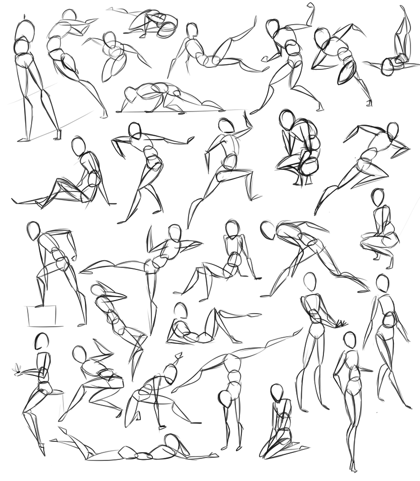 835x957 Pose Practice By Stickaroo